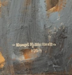 Lloyd McNeil (1935-) Afro -American Artist  : <i>The conductor</i>, 1964.