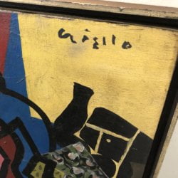 Giello? Latin American / American modernist : <i>Man vs. machine</i>, ca.1960s.