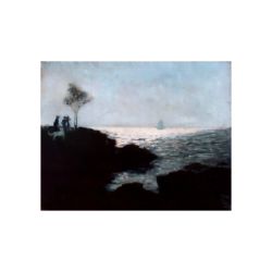 Aaron Harry Gorson [1872-1933] American : Figures on the cliff, 1911.