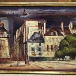 Robert Freiman [1917-1991] American painting : <i>Place de St. Germain</i>, 1960.