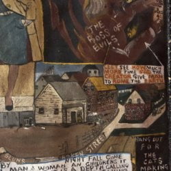 Reverend Louis S Mance [1912-1961?] outsider artist : <i>The city breaks down</i>, ca.1949.