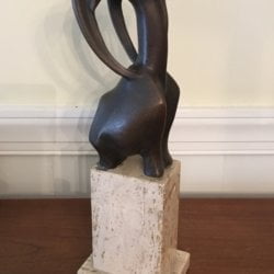 Frieda Sohn [1912-2006] Baltimore bronze : <i>Mountain ram</i>, ca.1950s.