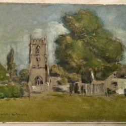 William Staples Drown [1856-1915] : <i>An English country church</i>, ca.1909.