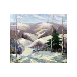 Angelo Scibetta [1902-1962] American : Snowy mountain, ca.1940.
