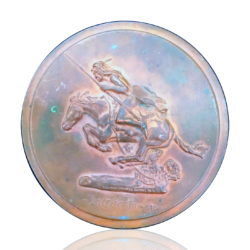 Frederic Sackrider Remington [1861-1909] : Brass Native medallion, ca.1950.