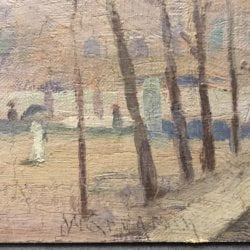 [unattributed] American school signed painting : <i>Sunday in the park</i>, ca.1909.