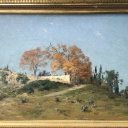 Johan Peter von Wildenradt [1861-1904] Danish Artist : <i>Figure in a landscape</i>, 1890.