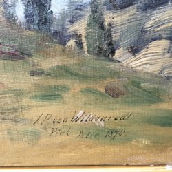 Johan Peter von Wildenradt [1861-1904] Danish Artist : <i>Figure in a landscape</i>, 1890.