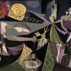 Pablo Picasso [1881-1973]  tapestry : <i>Night fishing at Antibes</i>, ca.1950s.