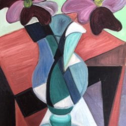 Helen Gerardia [1903-1988] American : Abstract still-life, ca.1950s.