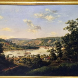 A Fuller  ( 19th century ) American  : <i>Steamboats on the Connecticut River</i>, ca.1853.