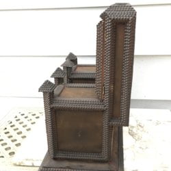 [unattributed] Tramp art : Miniature chest of drawers jewelry box, ca.1880.