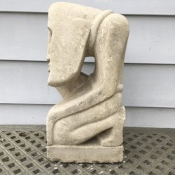 [unattributed] United States Moderne thinking man gargoyle, ca.1940.