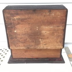 [unattributed] Tramp art : Miniature chest of drawers jewelry box, ca.1880.