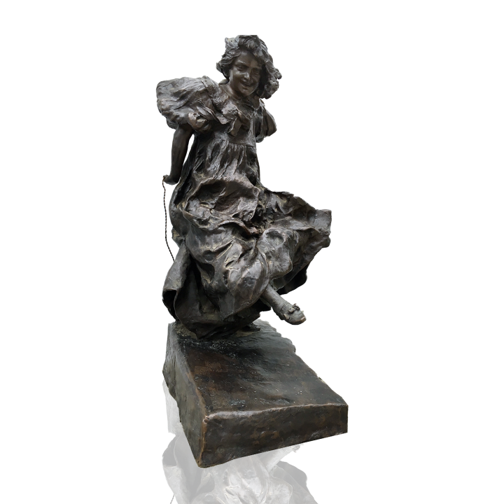 Bottom Statue Rope Girl Jumping Rope Statue