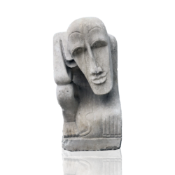 [unattributed] United States Moderne thinking man gargoyle, ca.1940.