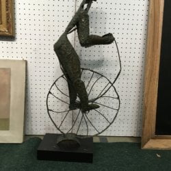 [unattributed] American school bronze : Bicycle rider, ca.1950-60.