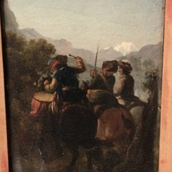 [unattributed] continental school : Soldiers on horseback, ca.1700.