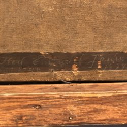 Karl Emmanuel Jansson [1846-1874] : <i>Still-life with pheasants, hare and woven basket</i>, 1864.