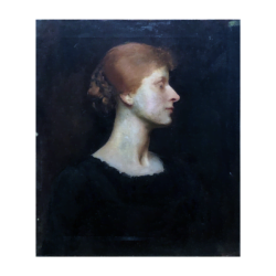 [unattributed] American portrait painting : Jessica, after Dennis Bunker, ca.1900s.