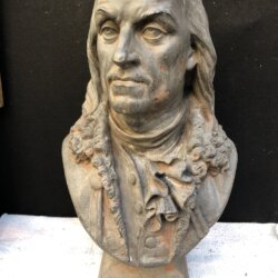Auguste Poitevin [1819-1873] : <i>Bust of Benjamin Franklin [1706-1790]</i>, ca.1860.