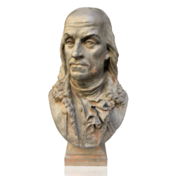 Auguste Flavien Poitevin [1819-1873] : Bust of Benjamin Franklin [1706-1790], ca.1860.