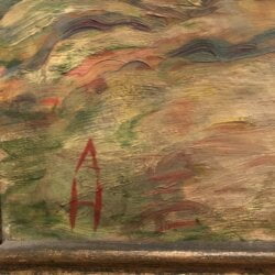 Adolf Hildenbrand [1881-1944] Early German Modernism : <i>Early modernist figures in a landscape</i>, ca.1900.