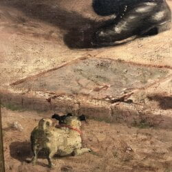 (James) Joshua Biehn (Bean) [1851?-1935?, fl. 1891-1932] : <i>Man with a dog</i>, 1891.