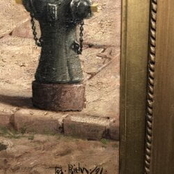 (James) Joshua Biehn (Bean) [1851?-1935?, fl. 1891-1932] : <i>Man with a dog</i>, 1891.