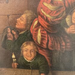 Joseph Henri Hubert Lies [1821-1865] after Godfried Schalcken [1643-1706] : <i>after Kinderen vrolijk maken met de Rommelpot in St. Nicolaas (Children merrymaking with the Rommelpot at St. Nicolaas, ca.1680s)</i>, 1845.