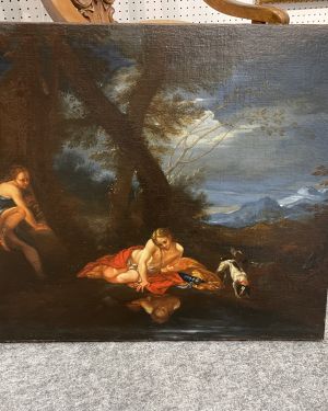 [unknown artist] : <i>Narcissus and Echo with two dogs</i>, ca.1720s.