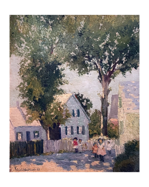 <b>Felicie Waldo Howell [1897-1968]</b> : <i>Sunlight on the street, possibly Provincetown</i>, ca.1923.