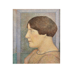 <b>Simpson [?-?]</b> : <i>Pointillist profile of woman</i>, 1925.