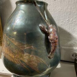 Pietro Melandri [1885-1969] : Sea-creature vase with lobster handles, ca.1930.
