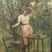 Ernst Nowak [ 1851/53 – 1919 ] Austrian “Would you like an Apple “ circa 1890