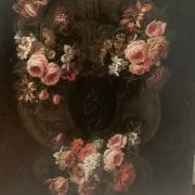 Att Gaspar Verbruggen(1664-1730) Flemish “ Floral Garlands Framing Roman Emperor and Empress”circa 1690-1710