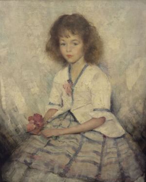 Murry Bewley [1884-1964] American “ Portrait of a young girl” 1934